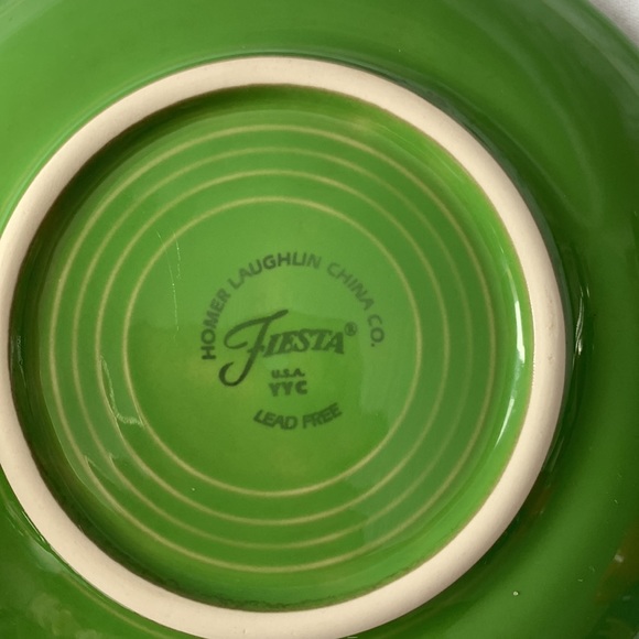 Fiesta Ware Homer Laughlin Green Cup & Saucer Set USA Dinnerware - Picture 3 of 3